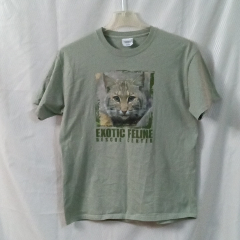 Port and Company Feline  T Shirt L Green Pre-owned